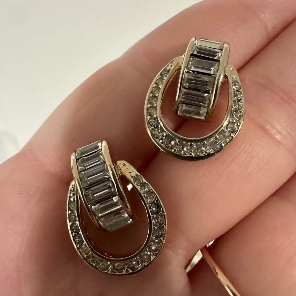 Elegant Gold and Silver tone Earrings